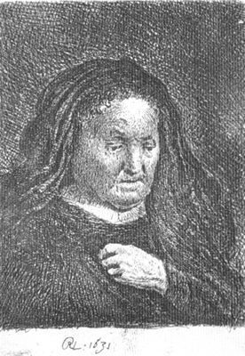 Artist's Mother with Hand on Her Chest